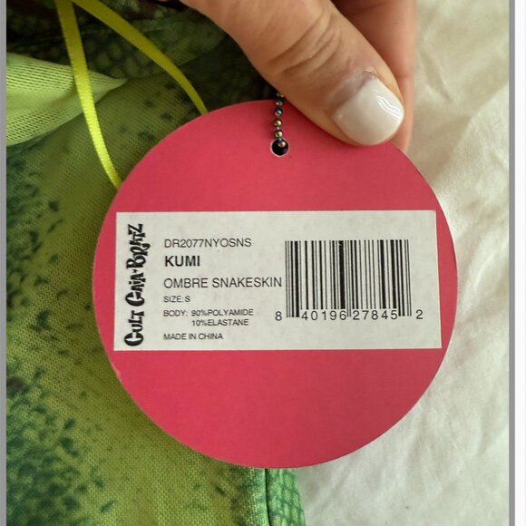 CULT GAIA Kumi cutout snake-print stretch-mesh midi dress NWT - Picture 5 of 5